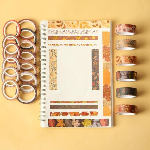 Mr. Pen- Washi Tape Set, 21 Rolls, Assorted Sizes, Floral Design, Washi Tape for Journaling in Saudi Arabia