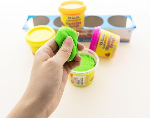 BAZIC Modeling Dough 4 Oz, Assorted Fluorescent Colors, Non Toxic Soft DIY Modeling Clay for Art and Crafts, Sculpting, Kids Children Gift, 1-Pack in Saudi Arabia