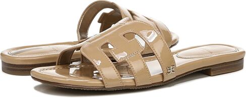 Sam Edelman Women's Bay Flat Sandal, Gold Quartz Fray, 9 in Saudi Arabia