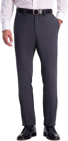 Kenneth Cole Reaction Men's Shadow Check Stretch Slim Fit Dress Pant, Black, 40x32 in Saudi Arabia
