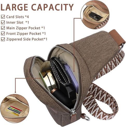 CHARINUT Small Sling Bag for Women Crossbody Purse, Soft Vegan Leather Sling Purse, Fanny Packs for Women Cross body in Saudi Arabia
