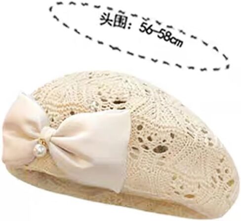 Women's Fur Beret for Ladies Wool French Beret Solid Color Beanie Cap Hat with Netting in Kuwait