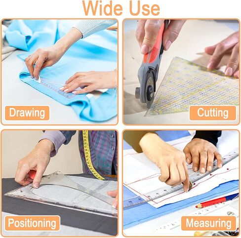 Ruler Grips, Transparent Quilting Rulers, Non-Slip Silicone Ruler Rings, Quilt Template Grips with Strong Adhesive (Strip, 10PCS) in Saudi Arabia