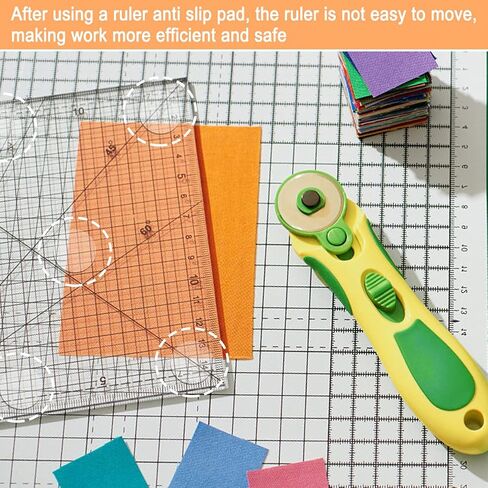 Ruler Grips, Transparent Quilting Rulers, Non-Slip Silicone Ruler Rings, Quilt Template Grips with Strong Adhesive (Strip, 10PCS) in Saudi Arabia