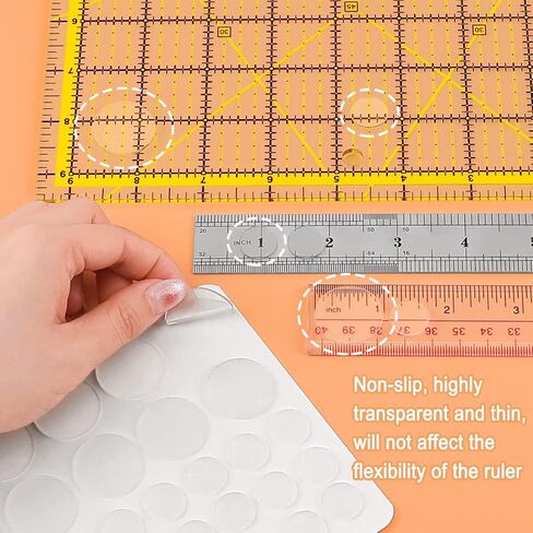 Ruler Grips, Transparent Quilting Rulers, Non-Slip Silicone Ruler Rings, Quilt Template Grips with Strong Adhesive (Strip, 10PCS) in Saudi Arabia