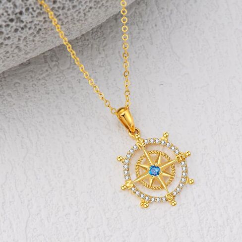 ايوبس قلادة سلحفاة من الذهب الخالص عيار 14 قيراط - قلادة بوصلة انيقة من الذهب الاصفر بدلاية على شكل سلحفاة بحرية in Kuwait