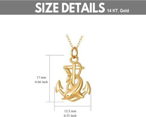 Aihpos 14K Solid Gold Compass Turtle Necklace - Dainty Compass Necklace Yellow Gold Sea Turtle Compass Pendant Necklace in Kuwait