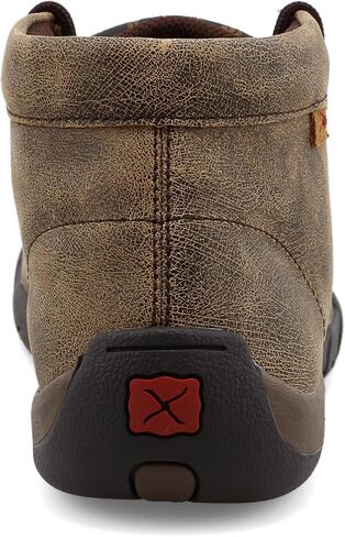 Twisted X Men's Steel Toe Chukka Driving Moc - Handcrafted Leather Safety Toe Shoes with Slip Resistant Outsole - Comfortable, Durable, and Stylish Lace-Up Boots, Charcoal, 10 W in Saudi Arabia