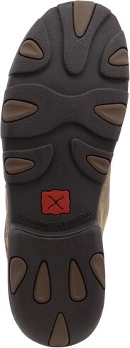Twisted X Men's Steel Toe Chukka Driving Moc - Handcrafted Leather Safety Toe Shoes with Slip Resistant Outsole - Comfortable, Durable, and Stylish Lace-Up Boots, Charcoal, 10 W in Saudi Arabia