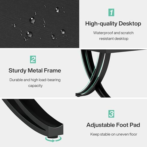 Tribesigns 6.5FT Conference Table for 6-8 People, 78 inch Long Rectangular Seminar Table with Strong Metal Frame, Business Furniture Boardroom Desk for Office Meeting Conference Room (1, Brown) in Kuwait