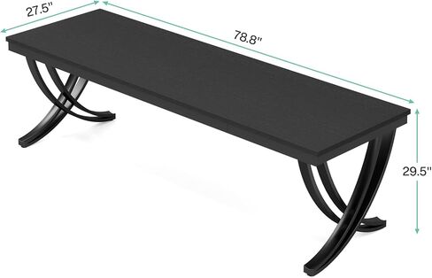 Tribesigns 6.5FT Conference Table for 6-8 People, 78 inch Long Rectangular Seminar Table with Strong Metal Frame, Business Furniture Boardroom Desk for Office Meeting Conference Room (1, Brown) in Kuwait