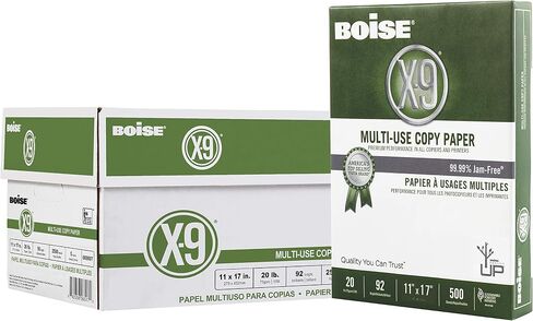 Boise Paper X-9 Multi-Use Copy Paper, 11" x 17" Ledger, 92 Bright White, 20 lb, 5 Ream Carton (2,500 Sheets) in Saudi Arabia