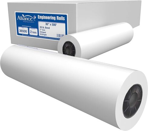 Alliance Wide Format Paper Bond Engineering Rolls (2 Rolls, 36 In x 500 Ft) in Saudi Arabia