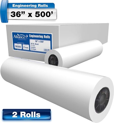 Alliance Wide Format Paper Bond Engineering Rolls (2 Rolls, 36 In x 500 Ft) in Saudi Arabia