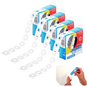 1000 Pack Self-Adhesive Reinforcement Ring Labels, 1/4 Inch Hole Reinforcement Stickers, Transparent Hole Protectors Stickers for Hole-Punched Pages, Binder Clip Repairing and Strengthening(4 Boxes)