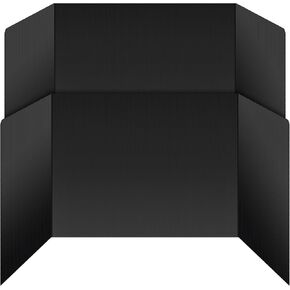 2 Pack Desk Dividers for Students - Durable & Waterproof Plastic Study Carrel Divider, Classroom Folders Teacher Supplies, Easy-to-Clean Plastic Privacy Shield Folder Boards for Student Desks, Black