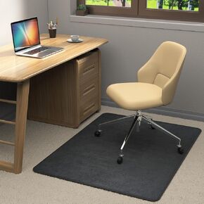 Placoot Desk Chair Mat for Hardwood Floor Corduroy Surface 1/6" Thick 55"x35" Office Chair Mat for Rolling Chairs-100% Large Anti-Slip Backing Under Desk Low-Pile Office Rug Floor Mat