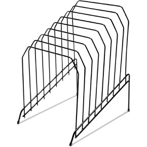 Universal UNV20070 8 in. x 10.5 in. x 12.5 in. 8 Sections Wire Tiered Letter to Legal File Sorter - Black