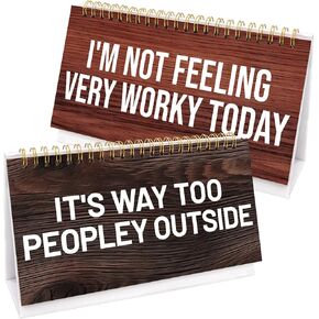 Funny Desk Signs Sarcastic 30 Flip Over Messages Humorous Desktop Supplies for Office Staff Coworker Colleague Gag Exchange Favors