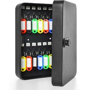 28 Key Cabinet Steel Security Lock Box with Combination Lock, Locking Key Organizer, Key Management Key Storage Lock Box with Code, Comes with Key Hooks & Tags Key Lab