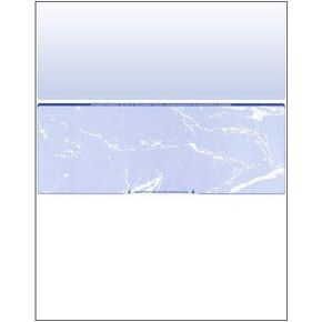 Business Voucher Check Stock - Computer Laser Checks - 500 Sheets, Check in Middle, Blue Marble