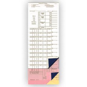 Daily Time and Payroll Record, JT-VWOA-3286-AB, for Import Brands, 250 Per Box (4)