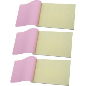 Triple Part Blank Notepad Auto Replicating Receipt Book Versatile Writing Pages for Restaurants and Small Business Use Sturdy Material Efficient Duplicate Function Books