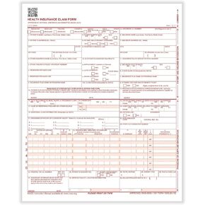 02/12 إصدار CMS-1500 مطالبات التأمين الصحي 2500/حزمة (CMS12LC)