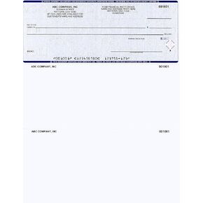 Computer Checks on Top - Custom Laser Business Checks Compatible with QB accounting software, Blue (250)