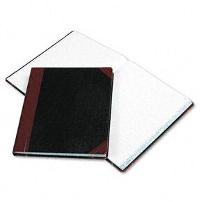 Boorum & Pease Columnar Book- Black Cover- 300 Pages- 12 1/4 x 10 1/8