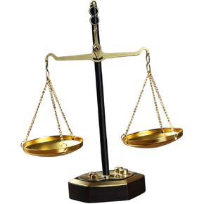 Libra Scale Decor Balance Scale Justice Scale Gift Display Stand Jewelry Holder for Judges Attorneys Study Room Retirement, 38cmx41.2cm