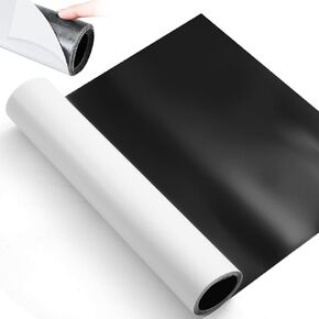 12 Inch x 10 ft x 30mil Extra Large Adhesive Magnetic Sheet Roll Not Printable Adhesive Backing Cut and Customize Flexible Sheets Blank White Surface Magnetic Sign for Craft Photo Craft in Kuwait