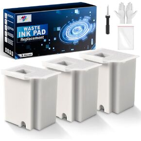 Waste Ink Pad Replacement with Reset Software Compatible Replacement for Ecotank ET-2800 ET-4800 ET-2720 ET-2803 ET-2400 ET-4700 ET2800 Printer, Maintenance Box with Reset Software (3 Pack)