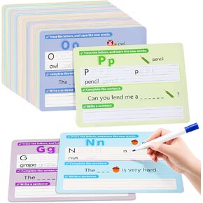 Alphabet & Number Practice Dry Erase Sheets A-Z Letters & Numbers 1-10 | Perfect for Preschool, Homeschool & Kindergarten