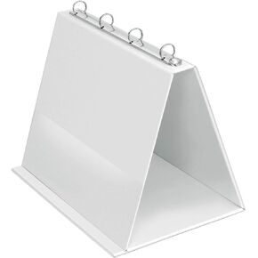 4101090 - Table flip chart A4, presentation, flip chart, pop-up ring book, made of PVC, landscape format, white, 1 piece