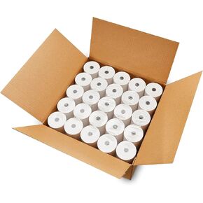(50) 3 1/8 x 230 Thermal Paper Receipt Rolls 3.125 x 230 ft, POS/Cash Register Paper, TM-T88 T20 T90 Bixolon SRP-350 370, BPA Free, 50 Rolls, 48 GSM