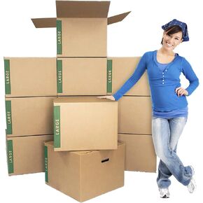 Large Moving Boxes Pack of 12 with Handles– 20" x20" x15" – Cheap Cheap Moving Boxes.