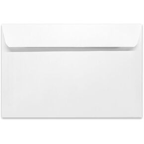 500 Cashier Depot 6" x 9" Booklet Envelope, Open Side, Sturdy 24lb White, Gum Flap, 500 Envelopes