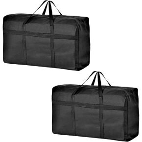 4 حزم حقيبة كبيرة كبيرة من الأكياس الكبيرة المتحركة مع أكياس تخزين متيبة سحاب قوية (Blue-4pack)
