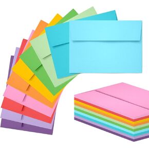 50 Pack 5x7 Envelopes, 5x7 Colored Self-Seal Envelopes for Invitations, postcard, Wedding,Greeting Cards,Photos
