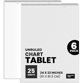 Chart Paper, Anchor Chart Paper, Chart Tablet, Chart Paper for Teachers, Large Chart Paper, 24x32, Unruled, 25 Sheets Per Pad, (3 Pack)
