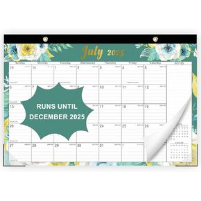 Lbylyhxc Desk Calendar 2025-2026, 18-Month School Year Calendar 2025-2026, July 2025 to December 2026, Large Desktop Calendar Monthly for Teacher with Corner Protectors 17" X 12" (Desk Calendar Seasons, 17x12 inches)