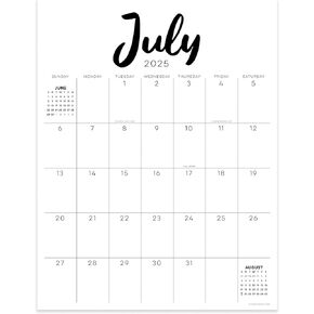 TF Publishing July 2025 - June 2026 Large Art Poster Wall Calendar with Premium Paper Tear-Off Sheets - 12 Month Academic Year Desk or Hanging Office Calendar For Schedules - 17 in x 22 in