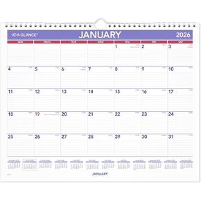 AT-A-GLANCE 2026 Wall Calendar, 15" x 12", Medium, Wide (PM82826)
