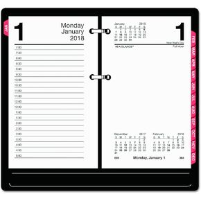 AT-A-GLANCE E717T50 Desk Calendar Refill with Tabs, 3 1/2 x 6, White, 2016