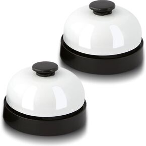 2 PCS Small Call Bell, 2.56 Inch Service Bell, Ring Bell for Service, Dinner Bell, Counter Bell, Desk Bell for Trivia Games, Bells for Dog Training