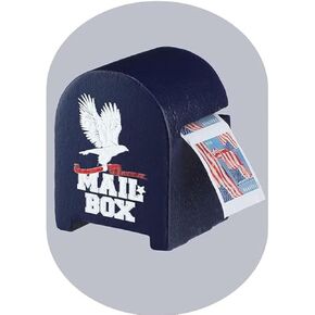 Postage Stamp Dispenser - MailBox Shaped Design (solid Wood) - Mini Post Office Box Design For Home Or Office.