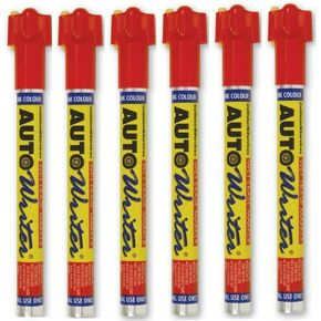 U.S. Chemical & Plastics AUTOWRITER Auto Writer PENS RED (USC-37008) - 6 Pens