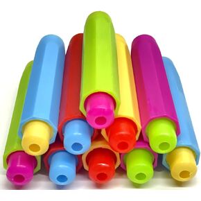 Chalk Holders Set, 10 Pack Adjustable Clips, 3.74 inch Length, Multi-Color, for Teachers and Students