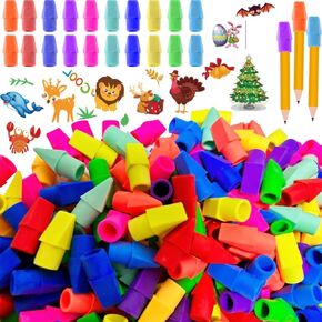 قفص قلم رصاص قبعات Top Erasers 300 Pack Pencil Erasers Toppers مكافآت هدايا للعودة إلى المدرسة في فصل الدراسي المنزلي.